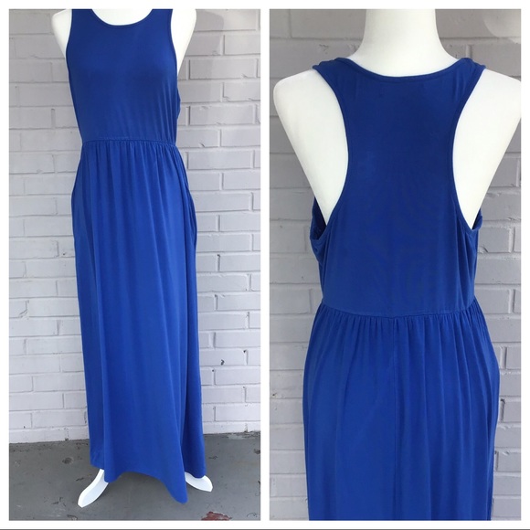 raisevern Dresses & Skirts - Blue razor back maxi size large with pockets